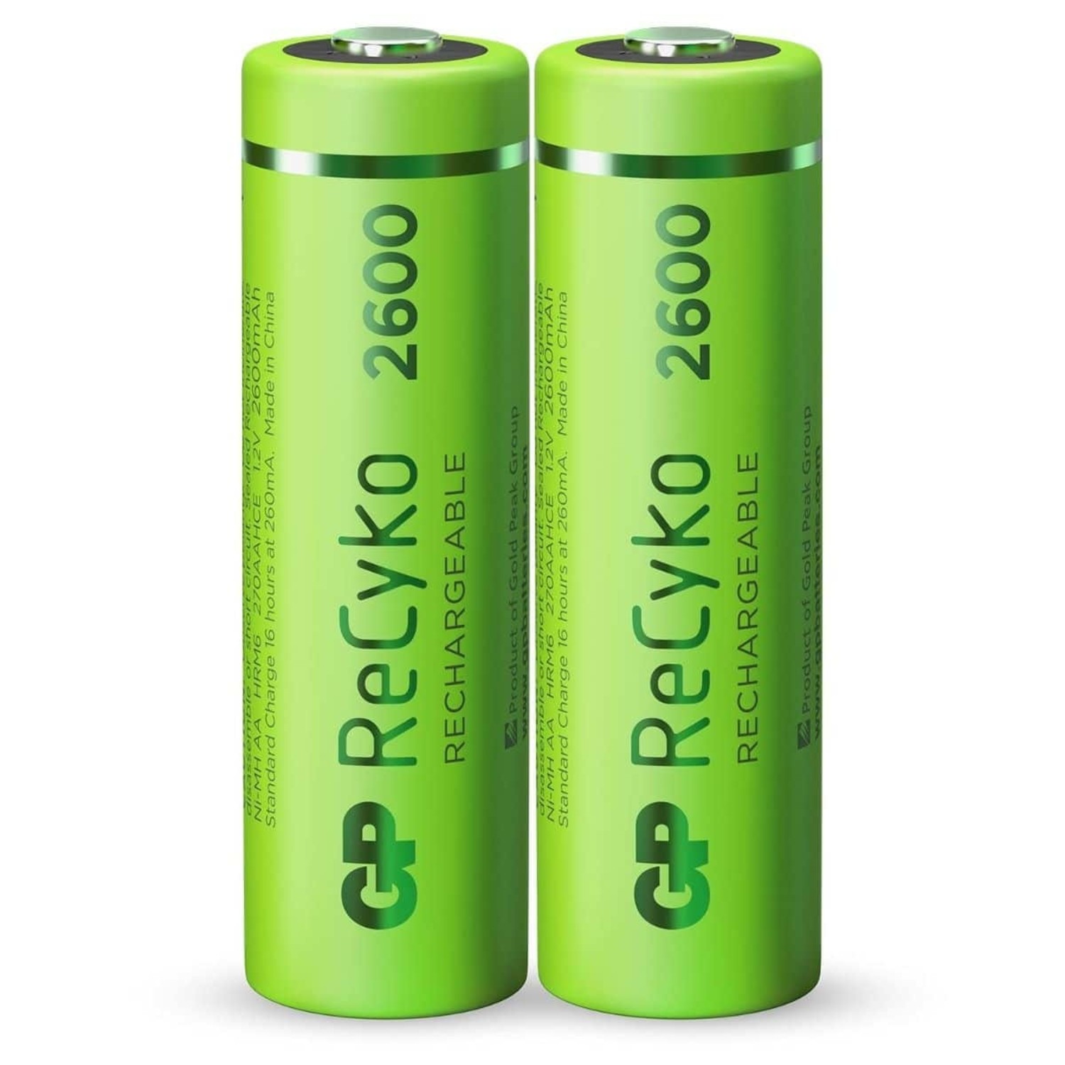 doorgaan terugbetaling flauw GP AA batterij Oplaadbaar GP NiMH 2600 mAh ReCyko 1.2V - Westvoorn