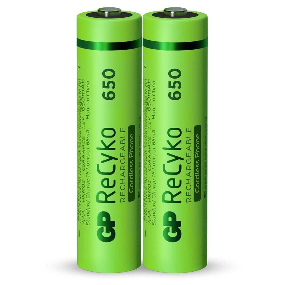 GP GP AAA batterij Oplaadbaar GP NiMH 650 mAh ReCyko 1.2V 2 stuks GP GP AAA batterij Oplaadbaar GP NiMH 650 mAh ReCyko 1.2V 2 stuks