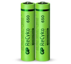 GP GP AAA batterij Oplaadbaar GP NiMH 650 mAh ReCyko 1.2V 2 stuks GP GP AAA batterij Oplaadbaar GP NiMH 650 mAh ReCyko 1.2V 2 stuks