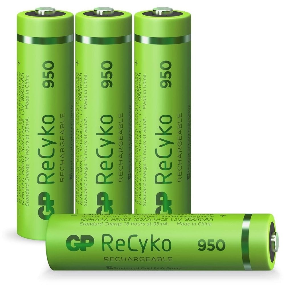 GP GP AAA batterij Oplaadbaar GP NiMH 950 mAh ReCyko 1.2V 4 stuks GP GP AAA batterij Oplaadbaar GP NiMH 950 mAh ReCyko 1.2V 4 stuks