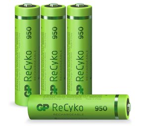 GP GP AAA batterij Oplaadbaar GP NiMH 950 mAh ReCyko 1.2V 4 stuks GP GP AAA batterij Oplaadbaar GP NiMH 950 mAh ReCyko 1.2V 4 stuks