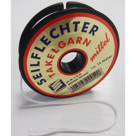 Seilflechter Seilflechter - Takelgaren - Gewaxt - Wit - Plat - 1mm - 25 meter Seilflechter Seilflechter - Takelgaren - Gewaxt - Wit - Plat - 1mm - 25 meter