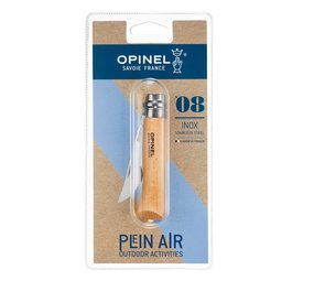 Opinel Opinel Zakmes N°08 Inox - Classic - rvs/hout - Virobloc Opinel Opinel Zakmes N°08 Inox - Classic - rvs/hout - Virobloc