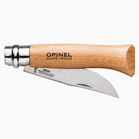 Opinel Opinel Zakmes N°08 Inox - Classic - rvs/hout - Virobloc Opinel Opinel Zakmes N°08 Inox - Classic - rvs/hout - Virobloc