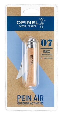 Opinel Opinel Zakmes N°07 Inox - Classic - rvs/hout - Virobloc Opinel Opinel Zakmes N°07 Inox - Classic - rvs/hout - Virobloc