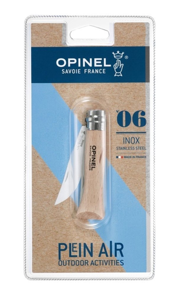 Opinel Opinel Classic Zakmes N°06 Inox - rvs/hout - Virobloc Opinel Opinel Classic Zakmes N°06 Inox - rvs/hout - Virobloc