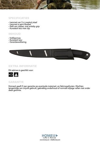 Homeij Homey's Fileermes BackBone K2 - RVS/rubber - in etui Homeij Homey's Fileermes BackBone K2 - RVS/rubber - in etui