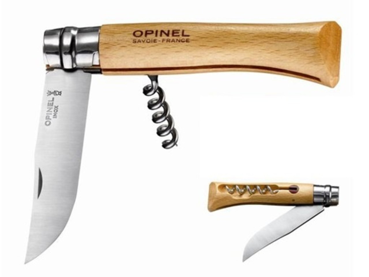 Opinel Opinel Gourmets Kurkentrekker-zakmes Nº10 - rvs/hout - Virobloc Opinel Opinel Gourmets Kurkentrekker-zakmes Nº10 - rvs/hout - Virobloc