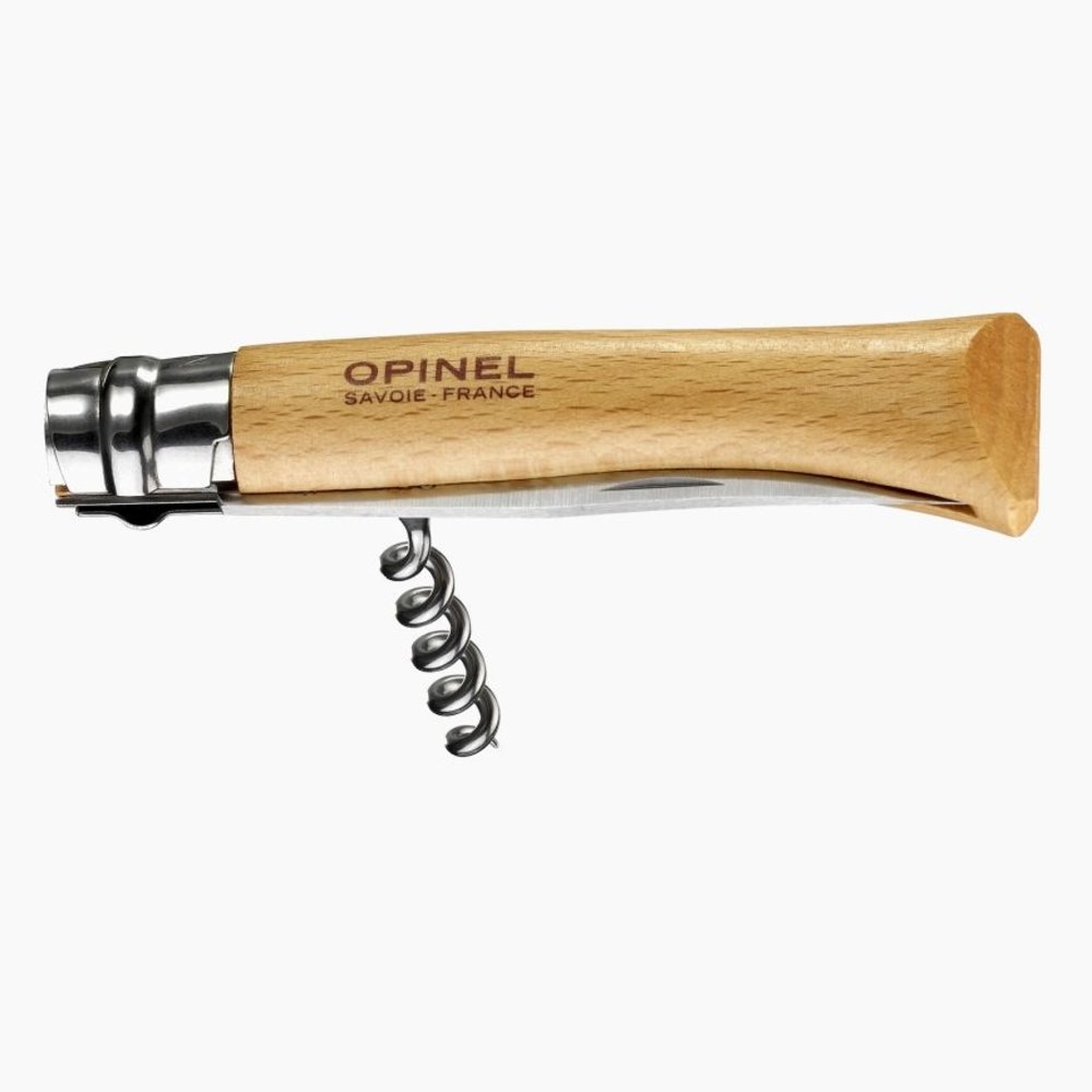Opinel Opinel Gourmets Kurkentrekker-zakmes Nº10 - rvs/hout - Virobloc Opinel Opinel Gourmets Kurkentrekker-zakmes Nº10 - rvs/hout - Virobloc