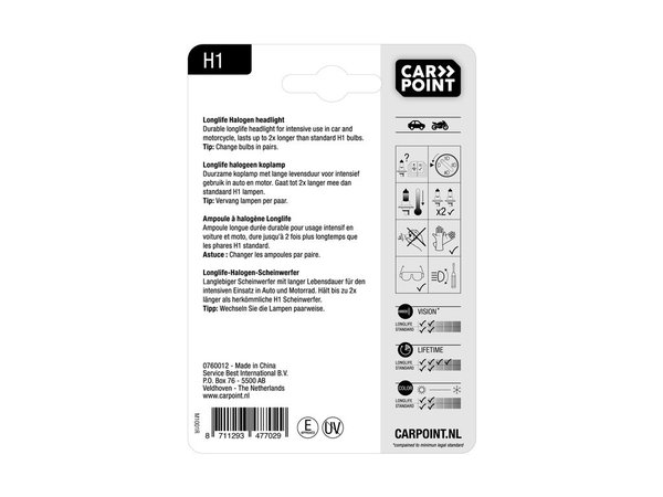 Carpoint Carpoint Longlife Autolamp H1 12V 55W