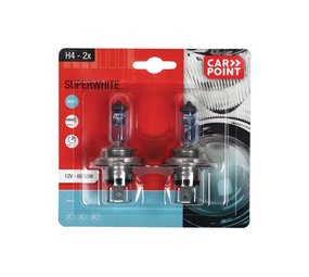 Carpoint Carpoint Superwhite Autolampen H4 12V 60/55W 2 Stuks Carpoint Carpoint Superwhite Autolampen H4 12V 60/55W 2 Stuks