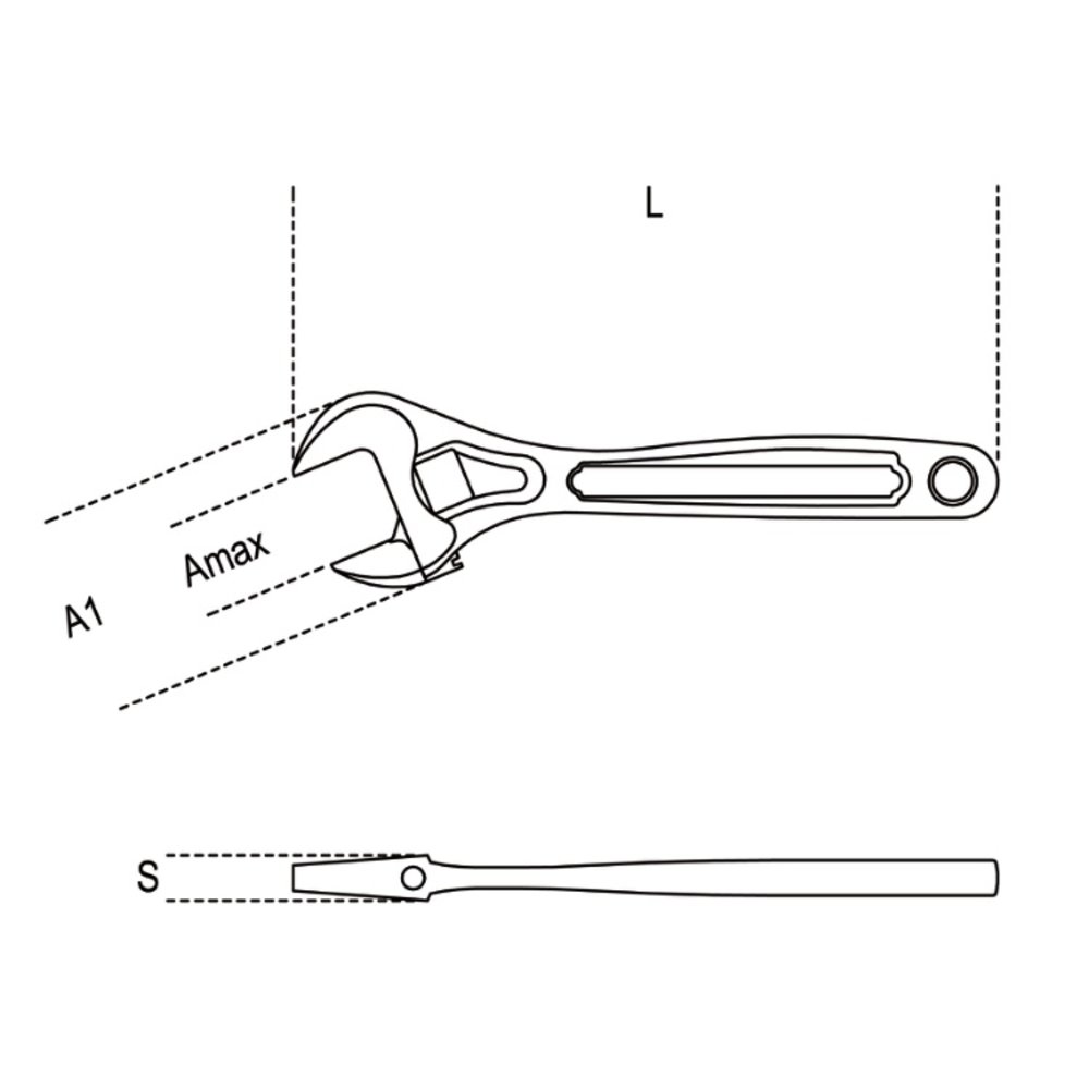 Beta Beta 111N - Verstelbare moersleutels met schaalverdeling - gefosfateerd Beta Beta 111N - Verstelbare moersleutels met schaalverdeling - gefosfateerd