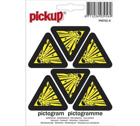Pickup Pickup mini picto's 4,5 cm 6 per vel - Explosieve stoffen Pickup Pickup mini picto's 4,5 cm 6 per vel - Explosieve stoffen