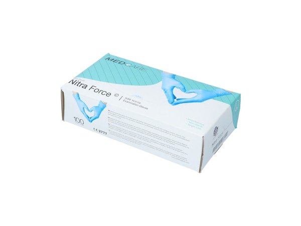 Medcare Medcare - Nitra Force - Nitril Wegwerphandschoen - Blauw Medcare Medcare - Nitra Force - Nitril Wegwerphandschoen - Blauw