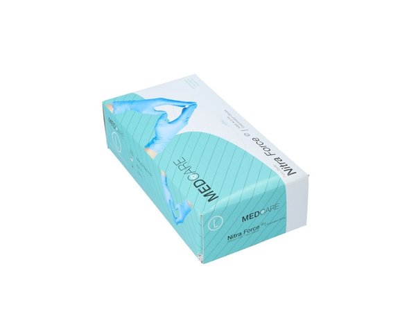 Medcare Medcare - Nitra Force - Nitril Wegwerphandschoen - Blauw Medcare Medcare - Nitra Force - Nitril Wegwerphandschoen - Blauw