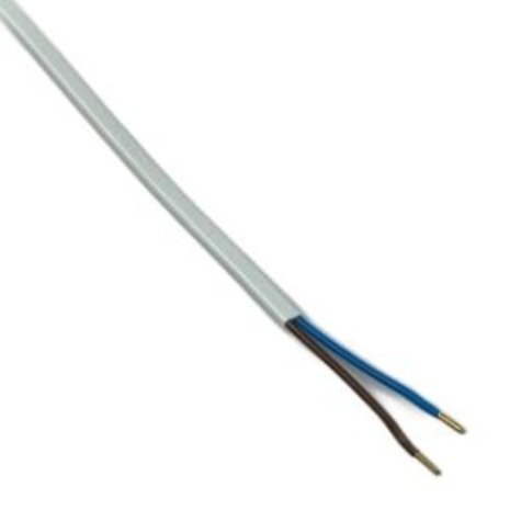 Eurosnoer 2X0,75Qmm met schakelaar wit 2 meter