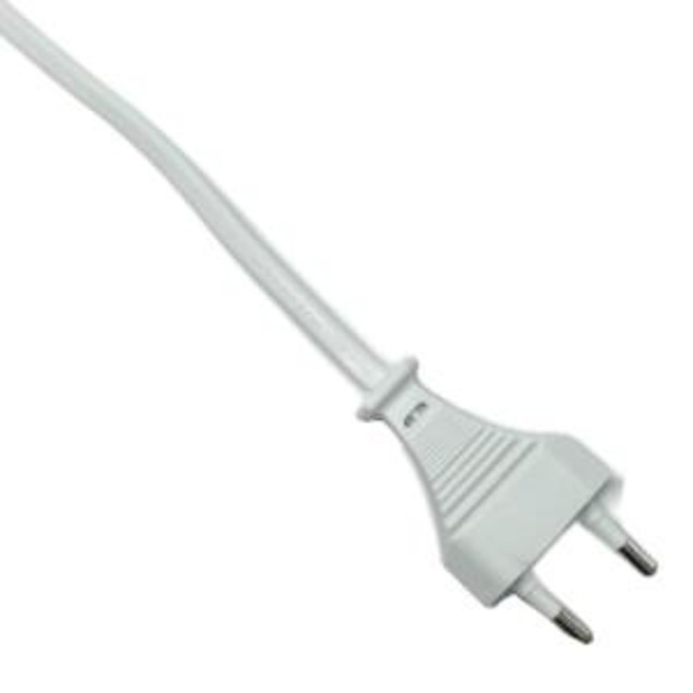 Eurosnoer 2X0,75Qmm met schakelaar wit 2 meter