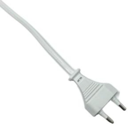 Eurosnoer 2X0,75Qmm met schakelaar wit 2 meter