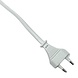 Eurosnoer 2X0,75Qmm met schakelaar wit 2 meter Eurosnoer 2X0,75Qmm met schakelaar wit 2 meter