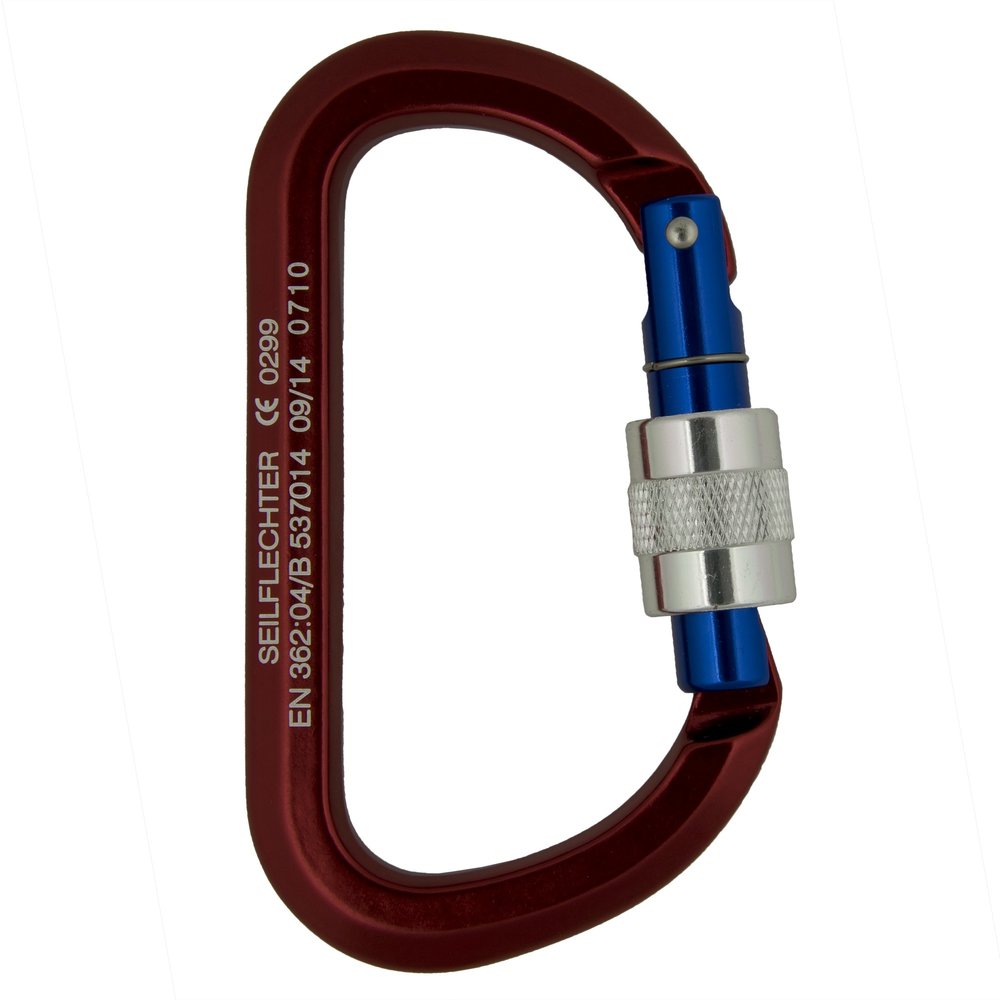 Seilflechter Seilflechter - Klimkarabijn met schroefborging - 110x65mm - Aluminium Seilflechter Seilflechter - Klimkarabijn met schroefborging - 110x65mm - Aluminium