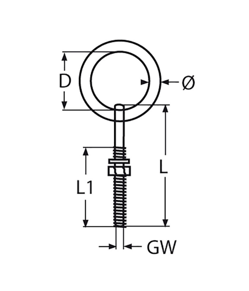 Seilflechter Seilflechter - Oogbout Met Ring - RVS A2 Seilflechter Seilflechter - Oogbout Met Ring - RVS A2