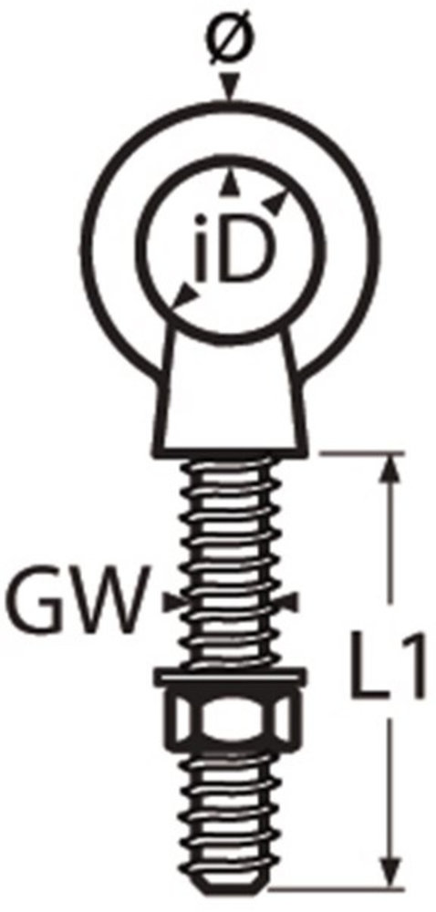 Seilflechter Seilflechter - Oogbout Lang - RVS A4 Seilflechter Seilflechter - Oogbout Lang - RVS A4