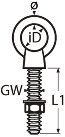 Seilflechter Seilflechter - Oogbout Lang - RVS A4 Seilflechter Seilflechter - Oogbout Lang - RVS A4
