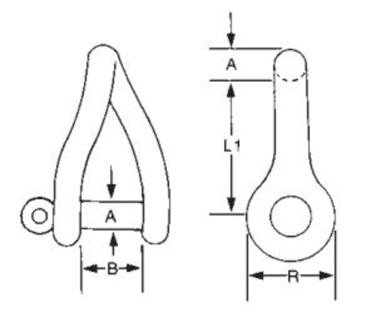 Seilflechter Seilflechter - D-sluiting - Gedraaid - RVS Seilflechter Seilflechter - D-sluiting - Gedraaid - RVS