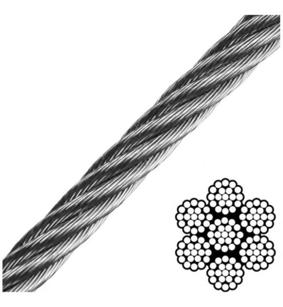 Seilflechter Seilflechter - Staaldraad 7x19 - RVS A4 Seilflechter Seilflechter - Staaldraad 7x19 - RVS A4
