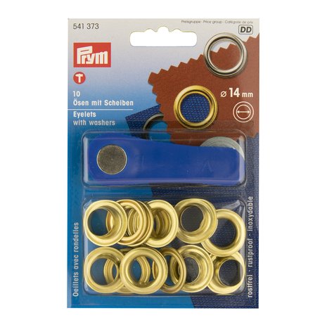 Prym Prym - Messing Zeilringen - 14mm - 10 stuks Prym Prym - Messing Zeilringen - 14mm - 10 stuks
