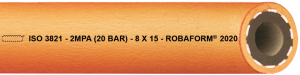 Baggerman Robaform - Propaanslang - Gasslang - 8x15mm - Oranje Baggerman Robaform - Propaanslang - Gasslang - 8x15mm - Oranje