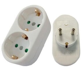 TBT TBT - Tweewegstekker Met Randaarde - Wit - Verticaal TBT TBT - Tweewegstekker Met Randaarde - Wit - Verticaal