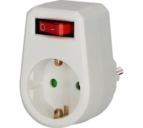 Brennenstuhl Brennenstuhl - Randaarde Stekkeradapter Met Schakelaar - Wit - 1508070 Brennenstuhl Brennenstuhl - Randaarde Stekkeradapter Met Schakelaar - Wit - 1508070