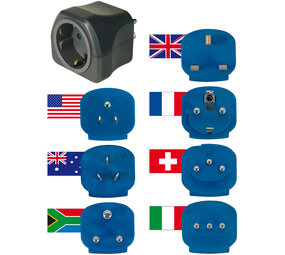 Brennenstuhl Brennenstuhl - Randaarde reisstekkerset - Universeel - 1508160 Brennenstuhl Brennenstuhl - Randaarde reisstekkerset - Universeel - 1508160