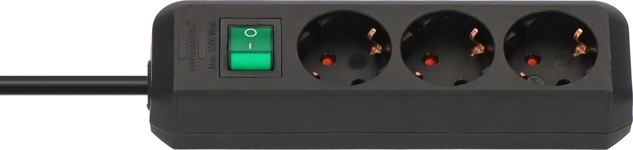 Brennenstuhl Brennenstuhl - Eco-line - Stekkerdoos - 3-voudig - 3m Kabel - Zwart - 1152300400 Brennenstuhl Brennenstuhl - Eco-line - Stekkerdoos - 3-voudig - 3m Kabel - Zwart - 1152300400
