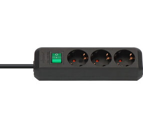 Brennenstuhl Brennenstuhl - Eco-line - Stekkerdoos - 3-voudig - 3m Kabel - Zwart - 1152300400 Brennenstuhl Brennenstuhl - Eco-line - Stekkerdoos - 3-voudig - 3m Kabel - Zwart - 1152300400