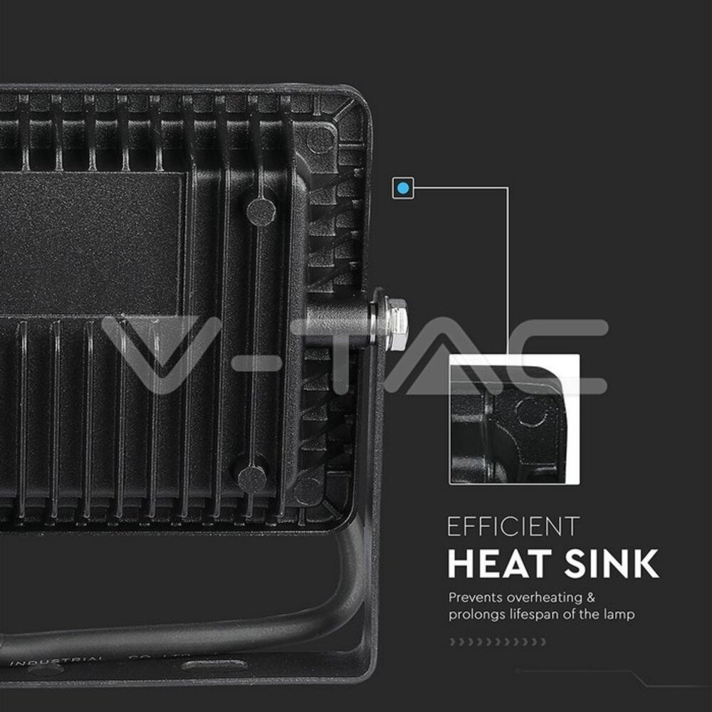 V-tac V-TAC - LED Bouwlamp - 20W - 4000K - 1600lm - IP65 - Zwart V-tac V-TAC - LED Bouwlamp - 20W - 4000K - 1600lm - IP65 - Zwart