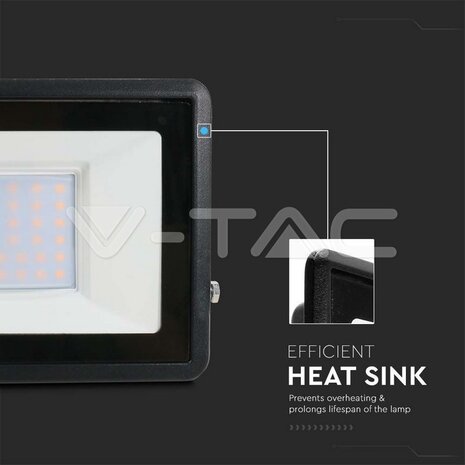 V-tac V-TAC - LED Bouwlamp - 30W - 3000K - 2340lm - IP65 - Zwart V-tac V-TAC - LED Bouwlamp - 30W - 3000K - 2340lm - IP65 - Zwart