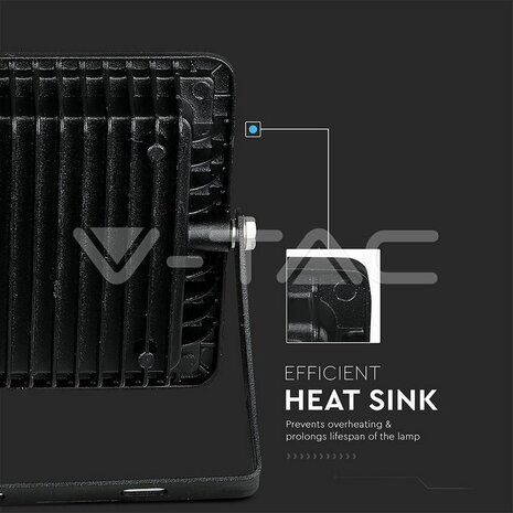 V-tac V-TAC - LED Bouwlamp - 30W - 6400K - 2400lm - IP65 - Zwart V-tac V-TAC - LED Bouwlamp - 30W - 6400K - 2400lm - IP65 - Zwart