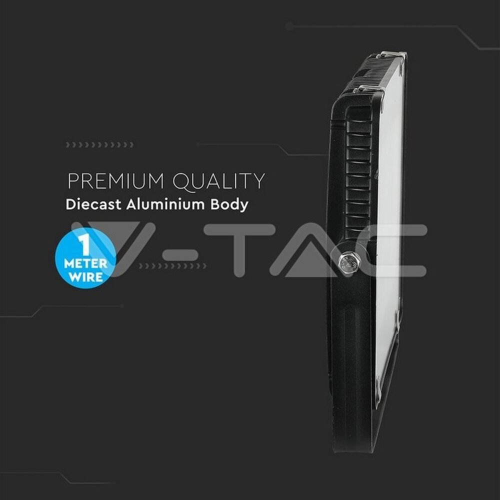 V-tac V-TAC - LED Bouwlamp - 150W - 6400K - 12000lm - IP65 - Zwart V-tac V-TAC - LED Bouwlamp - 150W - 6400K - 12000lm - IP65 - Zwart