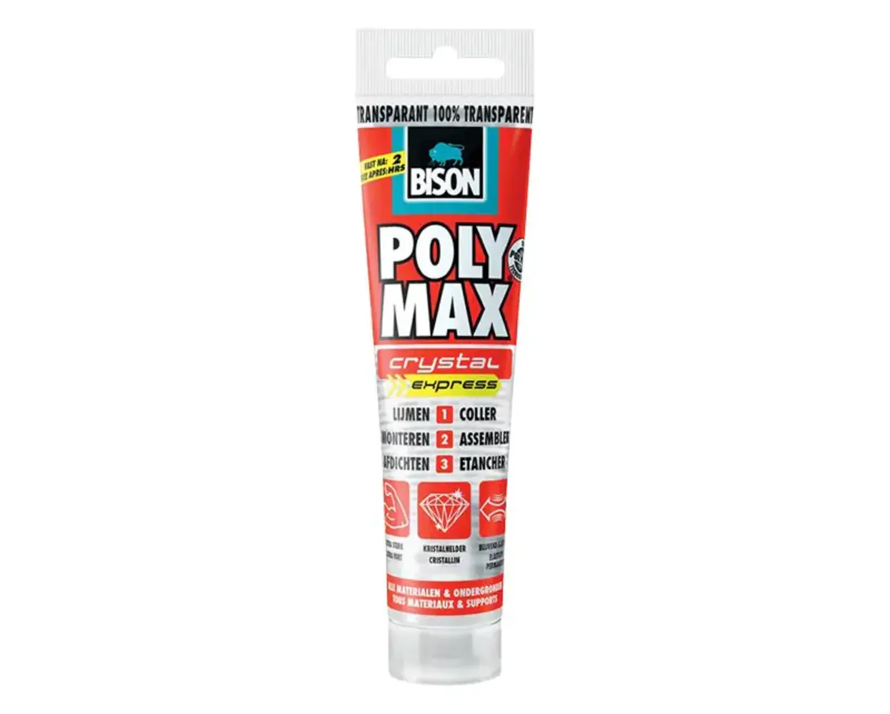 Bison Bison - Polymax Crystal Express - Transparant - Tube 115 Gram