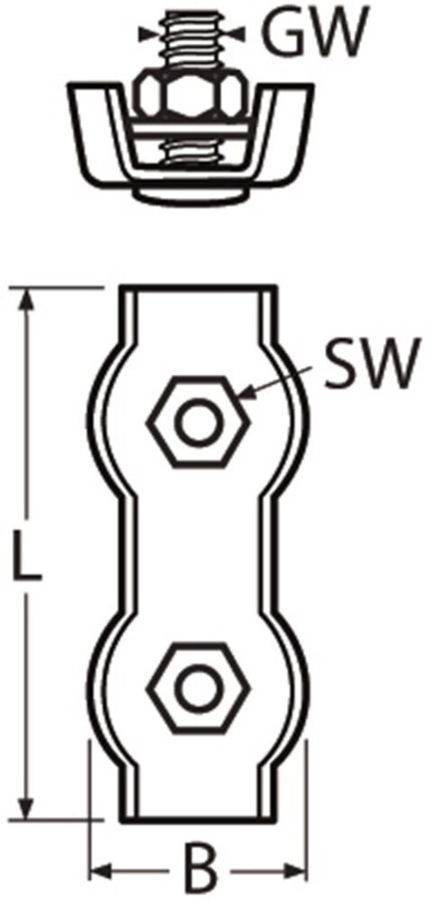Seilflechter Seilflechter - Staaldraadklem - Duplex - RVS A4 Seilflechter Seilflechter - Staaldraadklem - Duplex - RVS A4