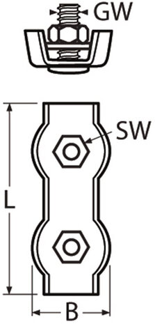 Seilflechter Seilflechter - Staaldraadklem - Duplex - RVS A4 Seilflechter Seilflechter - Staaldraadklem - Duplex - RVS A4