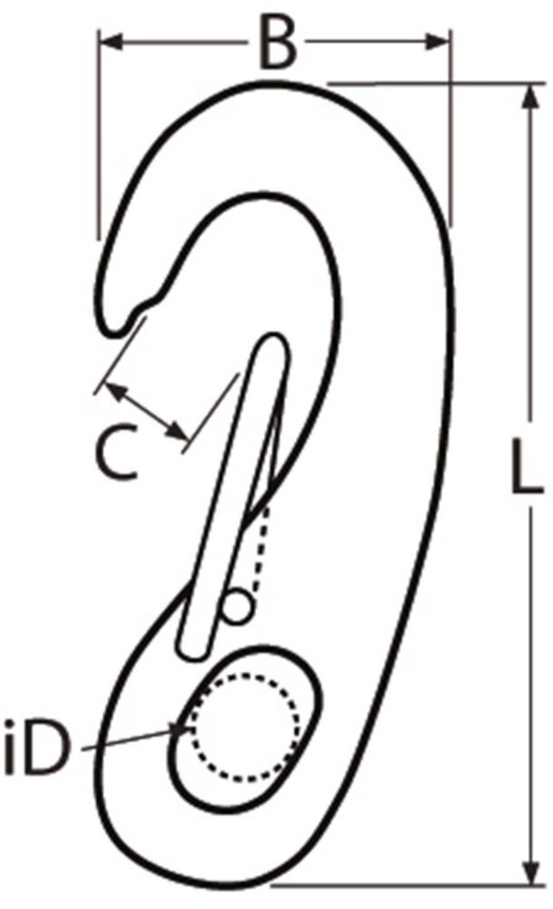 Seilflechter Seilflechter - Karabijnhaak - Ei-vormig - RVS A4 Seilflechter Seilflechter - Karabijnhaak - Ei-vormig - RVS A4