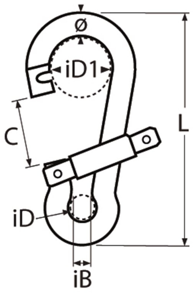 Seilflechter Seilflechter - Karabijnhaak - Schuin - RVS A4 Seilflechter Seilflechter - Karabijnhaak - Schuin - RVS A4