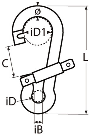 Seilflechter Seilflechter - Karabijnhaak - Schuin - RVS A4 Seilflechter Seilflechter - Karabijnhaak - Schuin - RVS A4