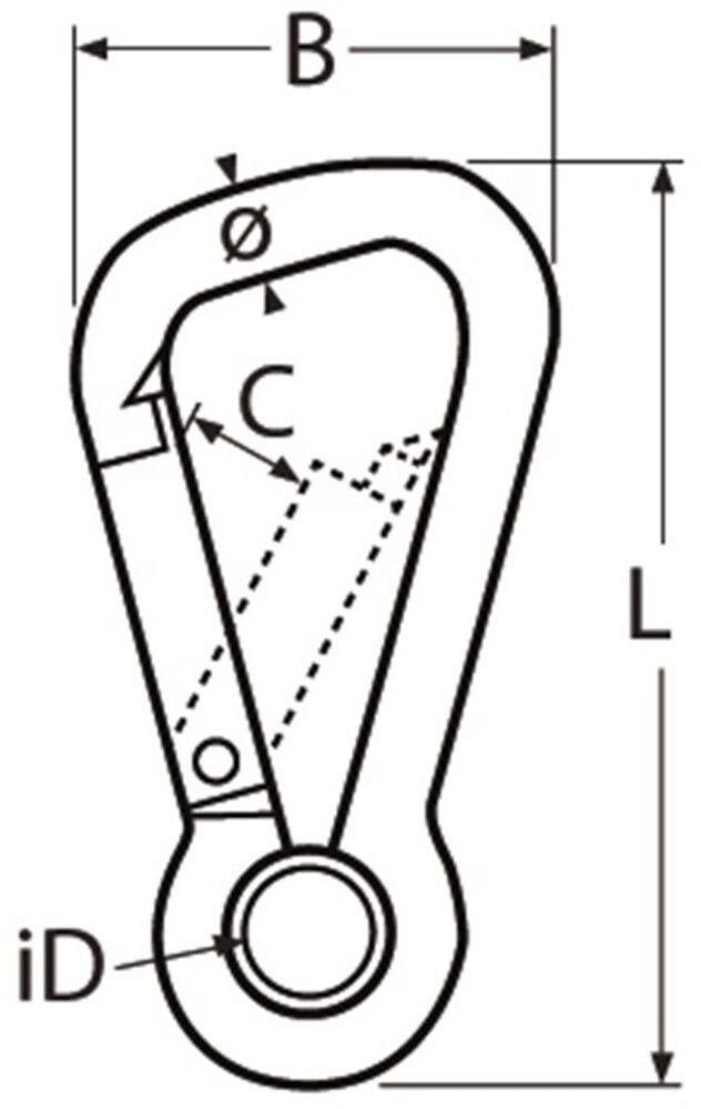 Seilflechter Seilflechter - Karabijnhaak - Triangel - Oog - RVS A4 Seilflechter Seilflechter - Karabijnhaak - Triangel - Oog - RVS A4