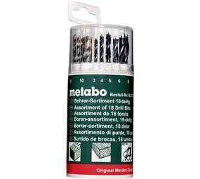 Metabo Metabo - 627190000 - 18-delige Borenset - hout / metaal / steen in box - 3-10mm Metabo Metabo - 627190000 - 18-delige Borenset - hout / metaal / steen in box - 3-10mm