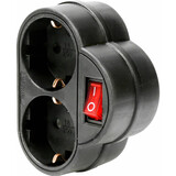 Benson Benson - Stopcontact Duo RA + Schakelaar - Zwart Benson Benson - Stopcontact Duo RA + Schakelaar - Zwart