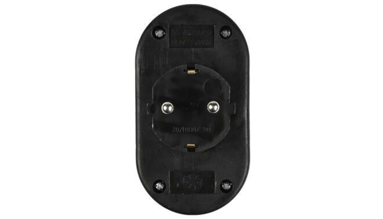 Benson Benson - Tweeweg Stekker - Randaarde - Verticaal - Zwart Benson Benson - Tweeweg Stekker - Randaarde - Verticaal - Zwart